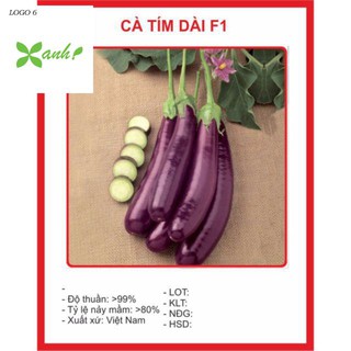 Hạt giống Cà Tím Dài F1 1gram