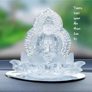 Tượng phật bà quan âm lưu ly, mẹ hiền quán thế âm bình an, may mắn, tượng phật quan thế âm bồ tát để taplo xe hơi