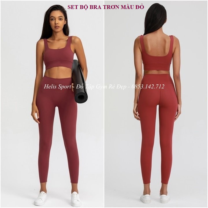 Set bộ đồ tập gym tập yoga Lulu ❤️FREESHIP❤️ vải thun bền đẹp co giãn thấm hút mồ hôi cho nữ tập thể thao 𝐆𝐘𝐌𝐒𝐓𝐎𝐑𝐄