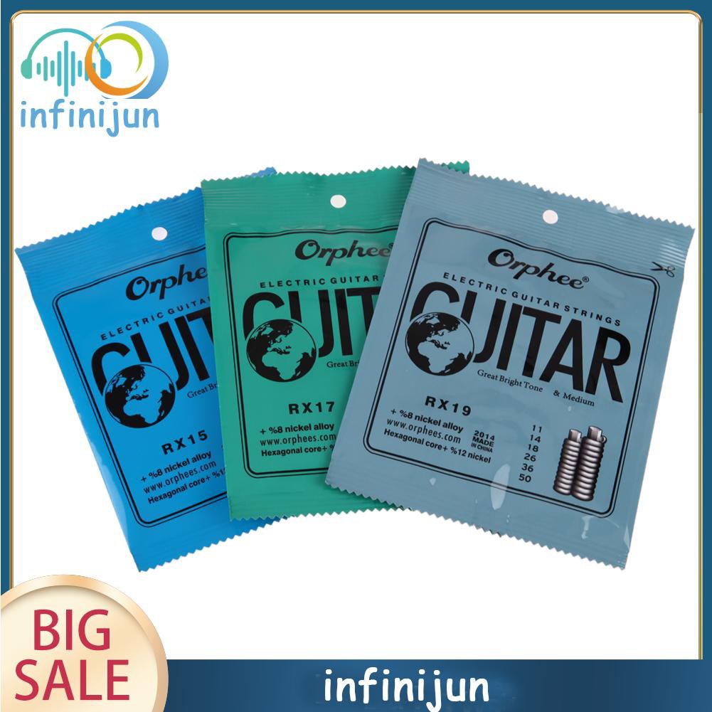 Set 6 Dây Đàn Ghi Ta Điện Bằng Thép Carbon