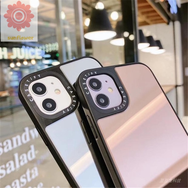 Casing iPhone 11 Pro Max X Xr Xs Max 6 6S 7 8 Plus 6plus 7plus 8plus SE 2020  Rear Case Mirror Effect Cover