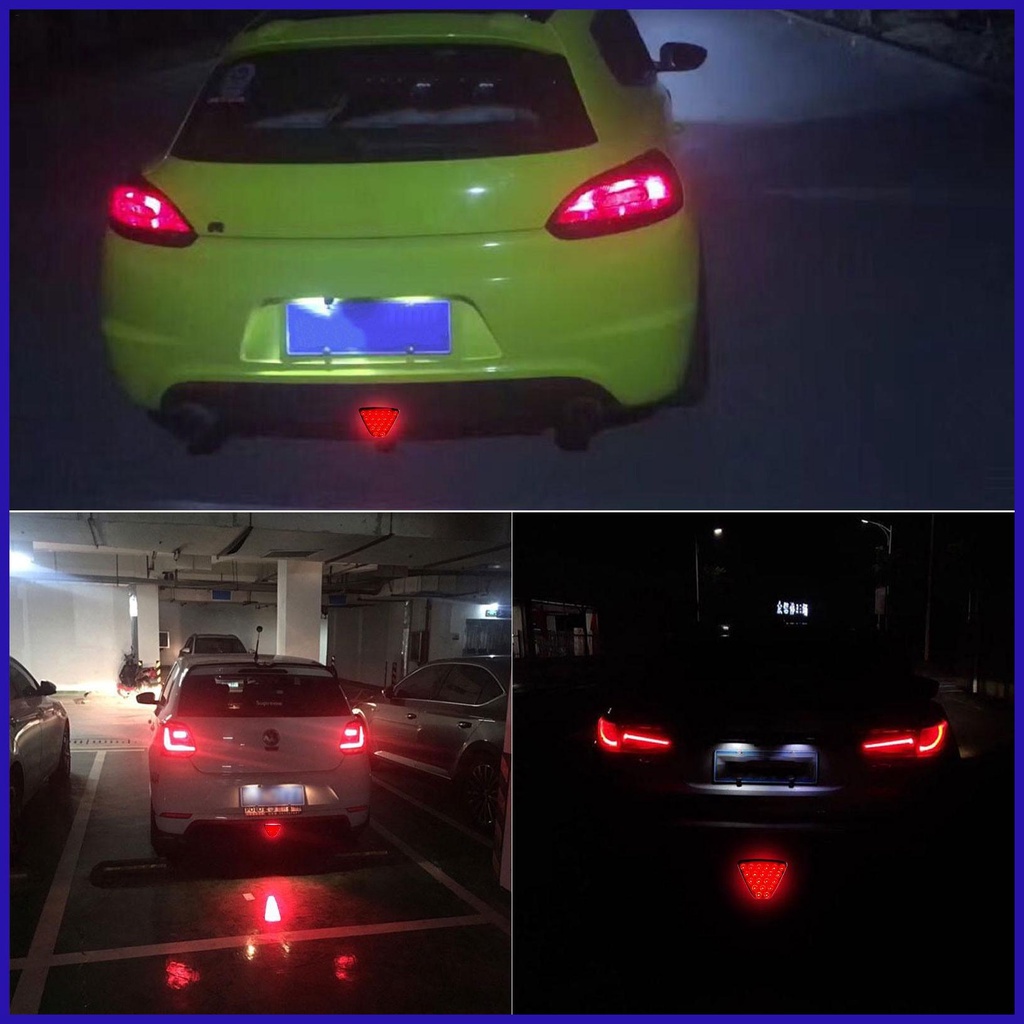 Đèn LED Cảnh Báo Hình Tam Giác 12V F1 Chống Va Chạm Gắn Đuôi Xe Hơi