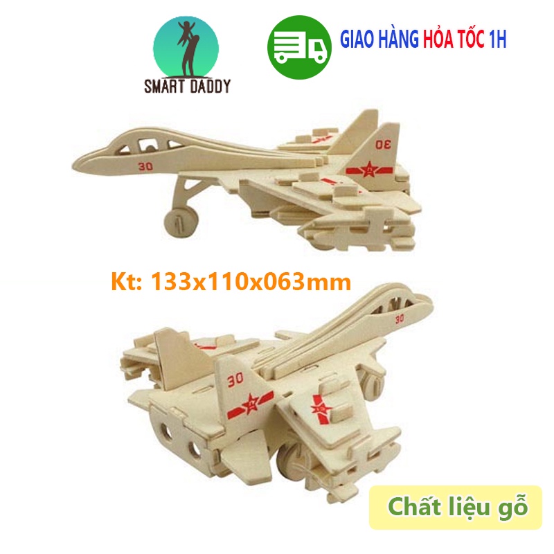 Lắp ghép mô hình máy bay 3D bằng gỗ hàng loại 1