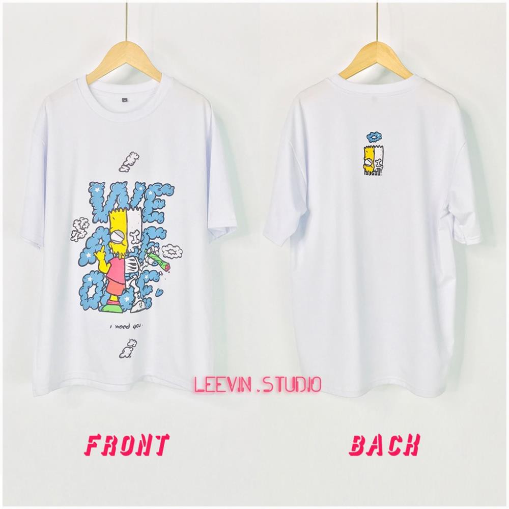 Áo thun form rộng Unisex Hey You Simpson x Jason We are one (Kèm hình chụp + Video) [TE-HY01] Leevin Store  ༷