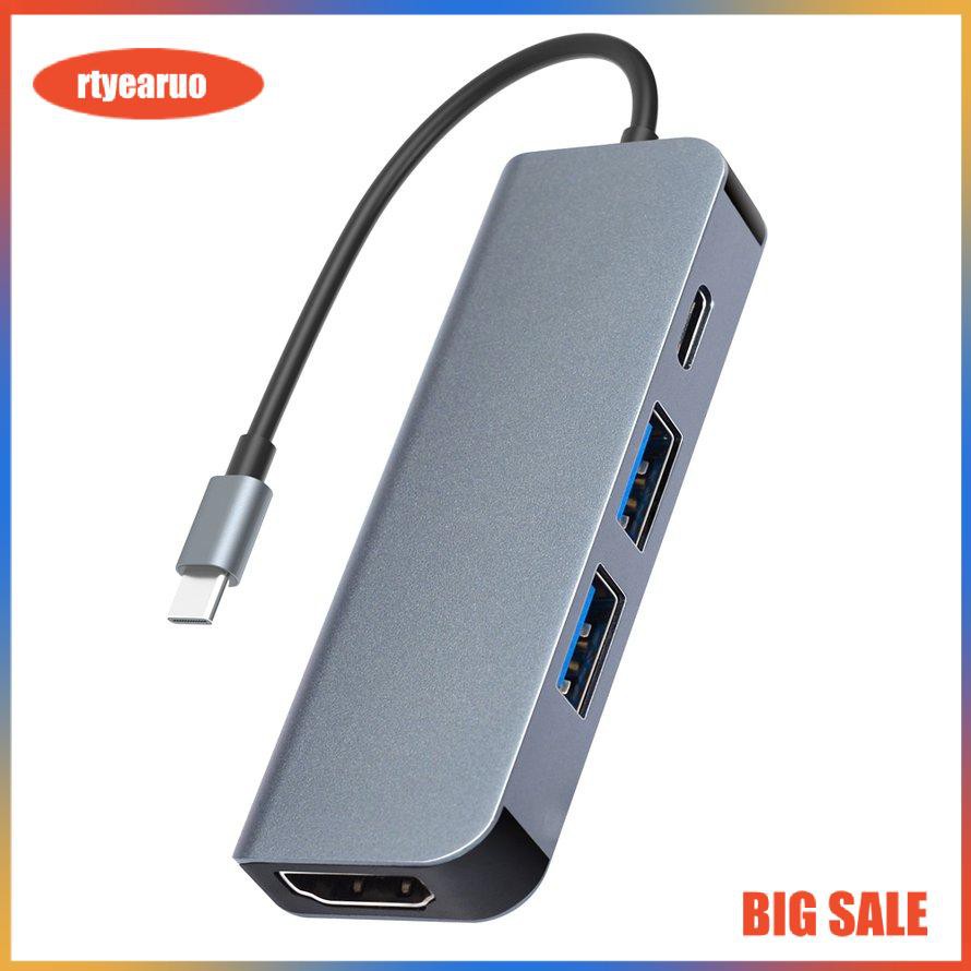 Trạm Docking 4 Trong 1 Cổng Type-C Sang Usb + Hdmi + Type Type