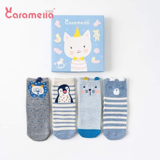 Tất hộp Caramella_Set 4 đôi được chọn mẫu