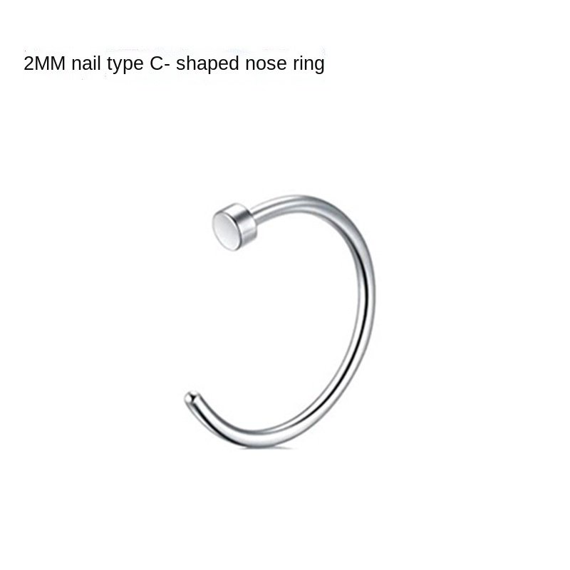 Khuyên Mũi Bằng Thép Không Gỉ Đính Kim Cương Giả Phong Cách Mới