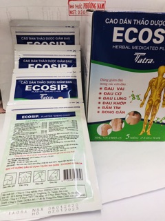 Cao dán thảo dược ECOSIP-gói 5 miếng