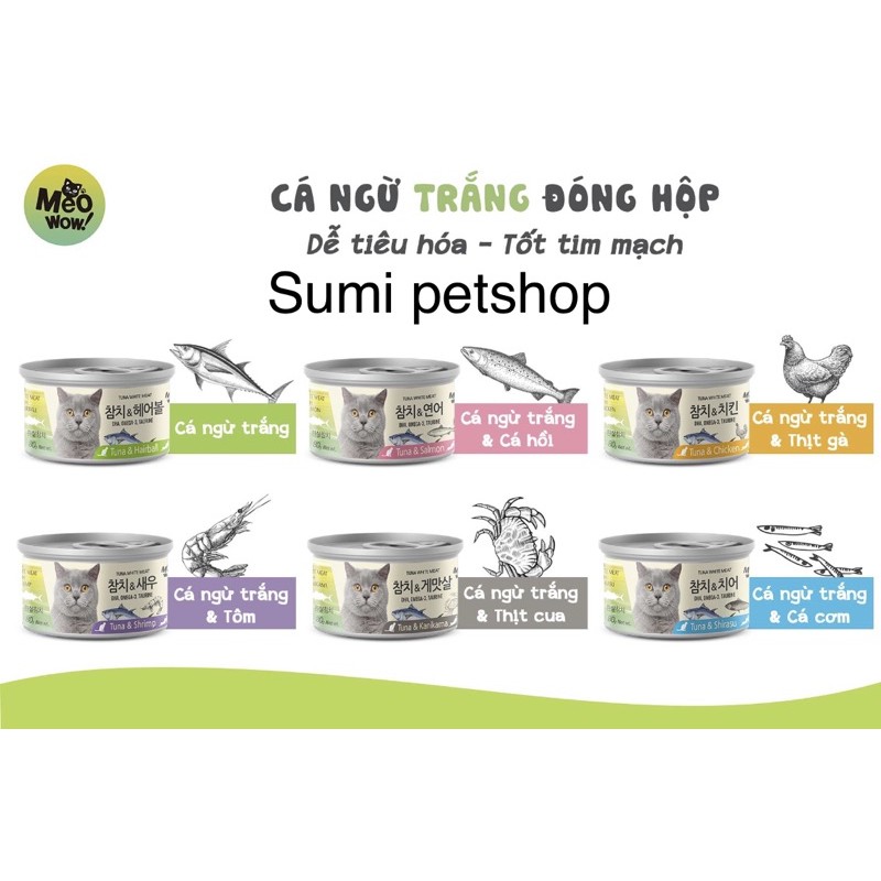 Combo 10 hộp pate , thịt hộp meowow cho chó mèo nhập khẩu Hàn Quốc