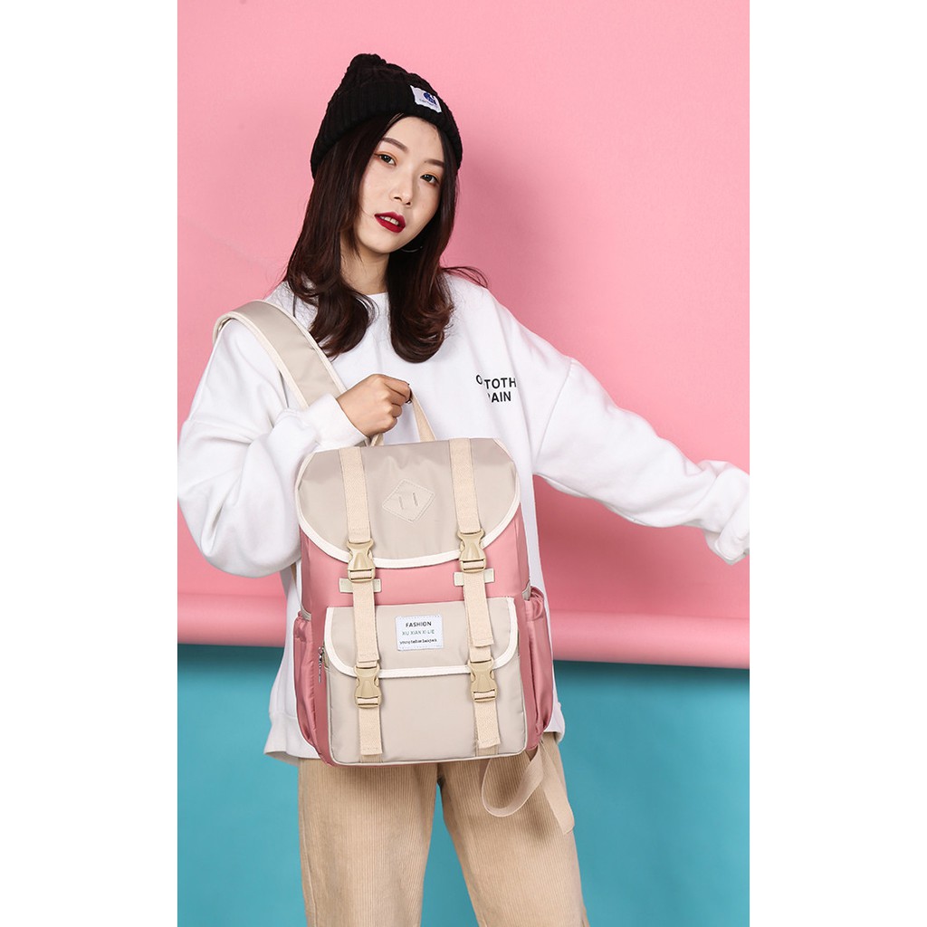 Balo Ulzzang Tuổi Teen, Thời Trang Học Sinh Chống Nước Basic CR015