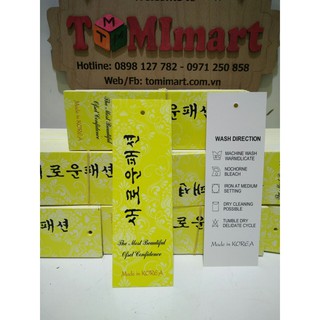 Tag mác quần áo Hàn Quốc - 100 tag