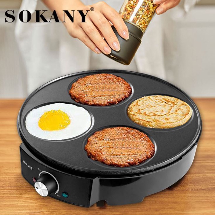 Máy Nướng Thịt Chạy Điện - Bếp Nướng Mini - Chảo Chiên Trứng Đa Năng Chống Dính Làm Bánh Sandwich