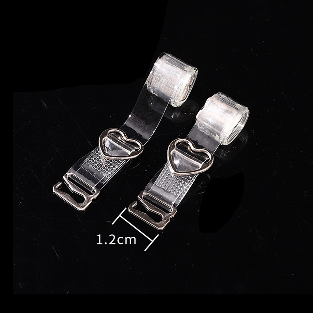 Dây Áo Ngực Trong Suốt Cài Nút Điều Chỉnh Được Khóa Thép Vô Hình Họa Tiết Trái Tim / Quả Đào