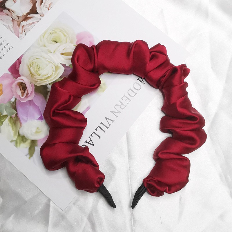 Cài Tóc Vải Satin Màu Trơn Phong Cách Hàn Quốc Cho Nữ