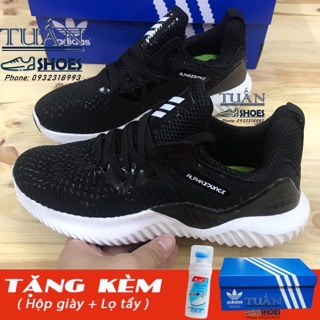 [TẶNG HỘP+LỌ TẨY] GIÀY THỂ THAO ALPHABOUNCE ĐEN TRẮNG NAM NỮ