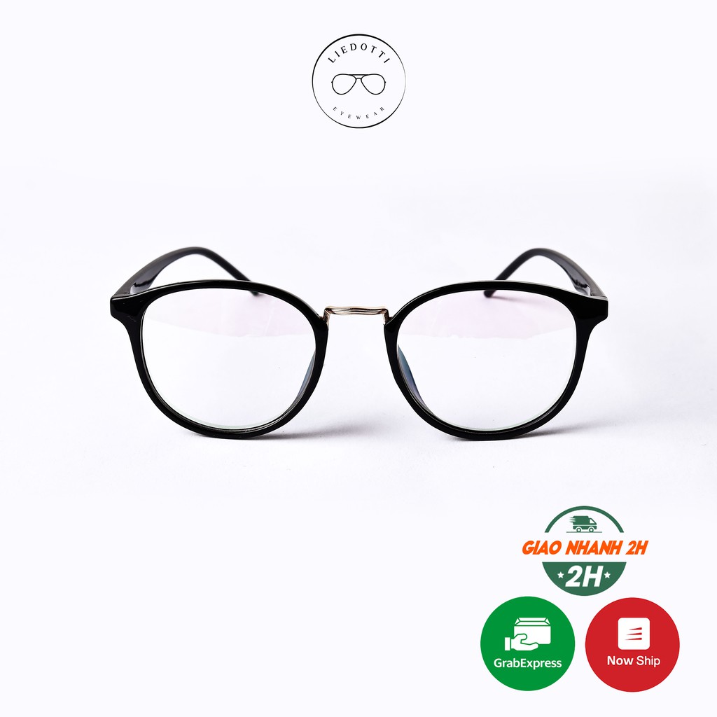 Gọng kính giả cận mắt tròn thời trang unisex Liedotti Eyewear 209