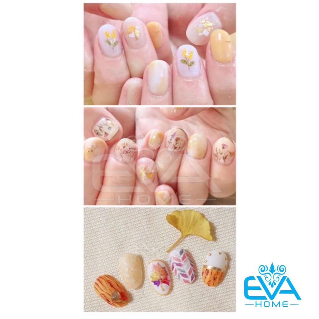 Decal Dán Móng Tay 3D Nail Sticker Hoạ Tiết Lá Mùa Thu Autumn Leaves WG352