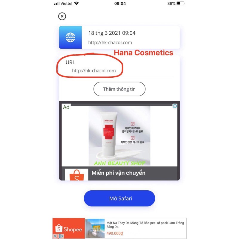 TINH CHẤT NHỎ RỐN GIẢM MỠ CHACOL ( CHECK CODE)