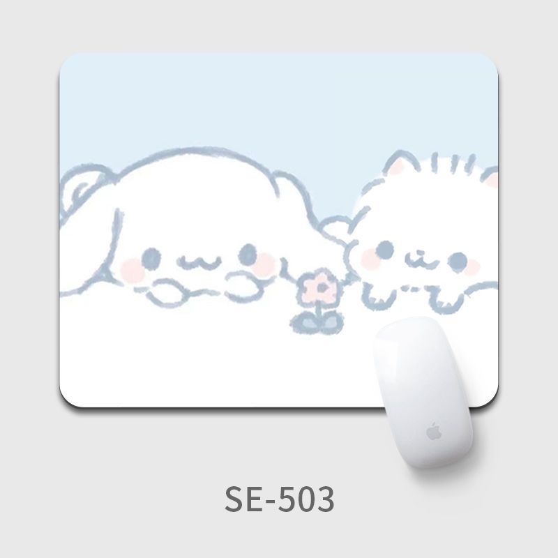 Đệm Lót Chuột Hình Vuông Cỡ Nhỏ Họa Tiết Gấu Cinnamon / Cún Kuromi Melody Dễ Thương Cho Bé Gái