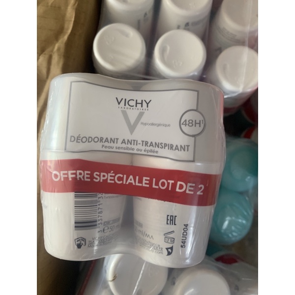 LĂN KHỬ MÙI VICHY 50ML HÀNG MỸ CHAI MÀU XANH VÀ ĐỎ