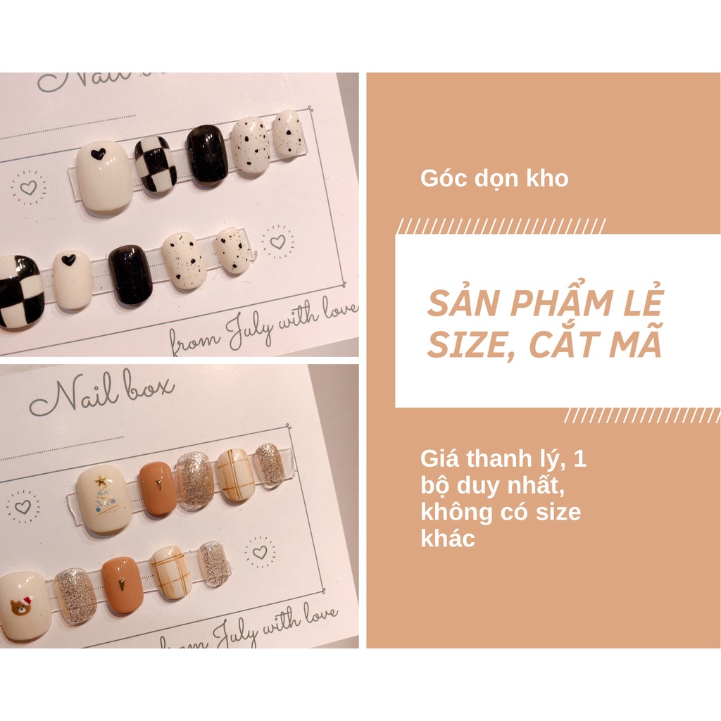 Móng giả thiết kế nail box thanh lý lẻ size có sẵn giá sỉ julynails.vn