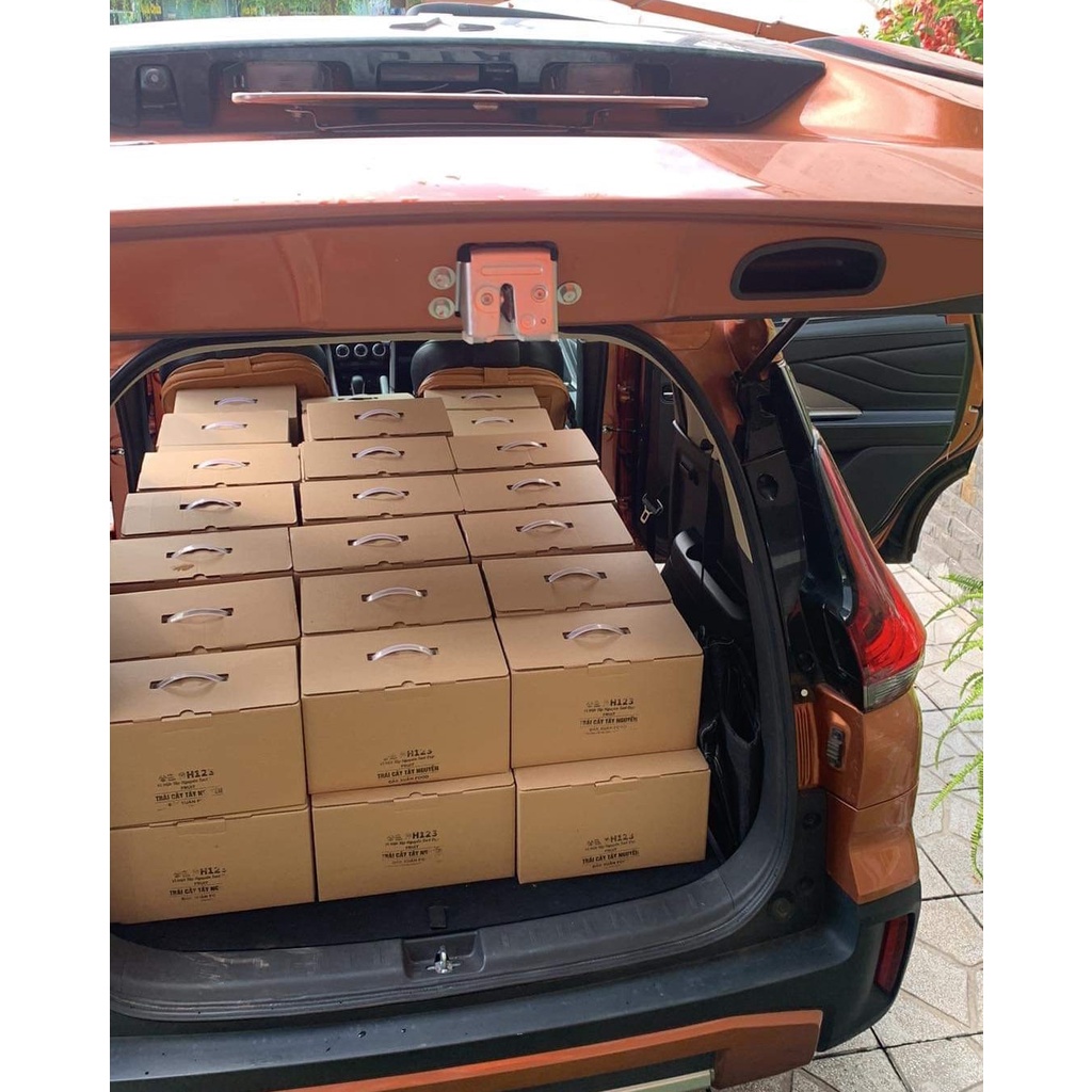 Hỏa tốc  - Hộp carton 3 lớp sóng E,có mặt kính đựng trái cây hoa quả, thực phẩm