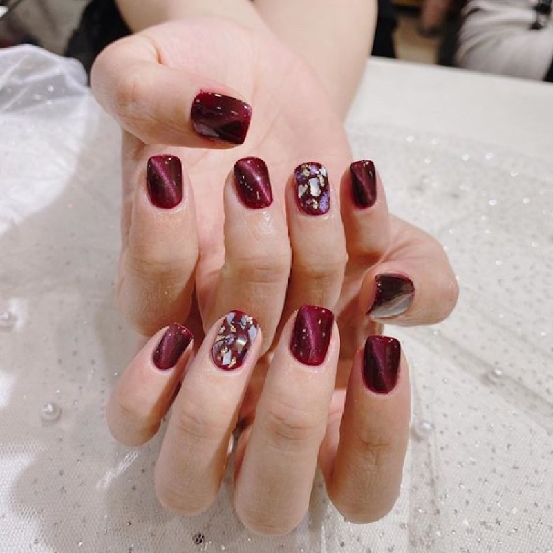 Xà cừ 12 màu khay dài làm Nail Hàn siêu đẹp