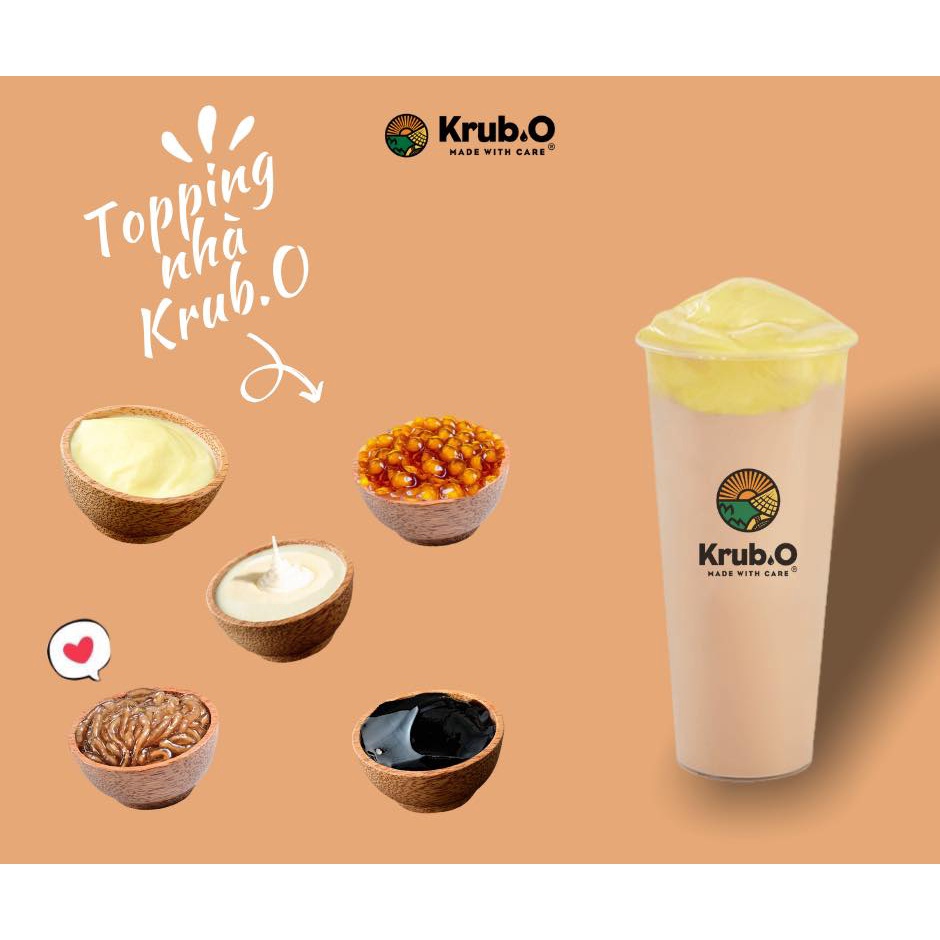 Bột làm kem machiato  - bột Milk Foam - bột làm kem phô mai Krub.O - Nguồn nông sản Việt túi 1 kg