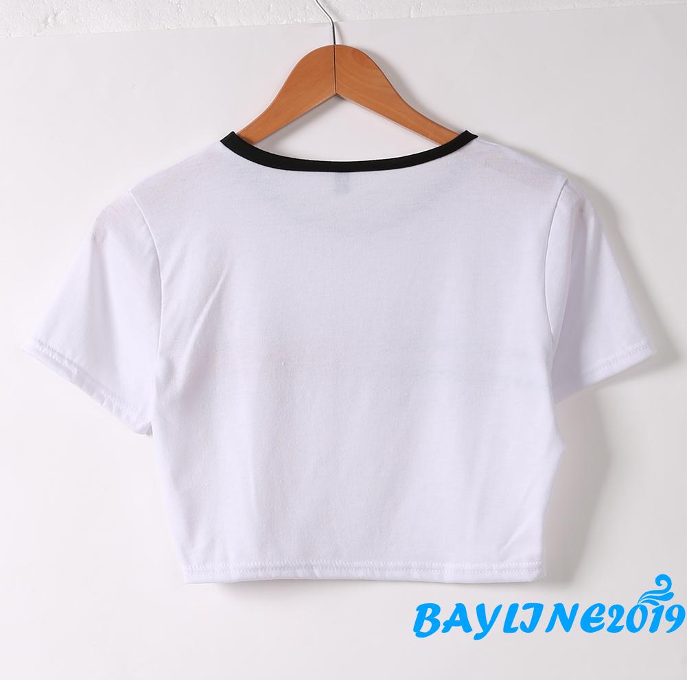 Áo croptop tay ngắn thời trang cho nữ
