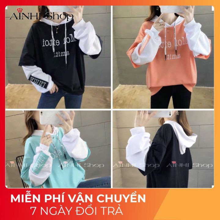 Áo Hoodie Nữ ❤️Freeship❤️ Áo Khoác Hoodie (In Chữ SMITI Siêu Đẹp Cá Tính) Vải Nỉ Nhiều Màu Cute