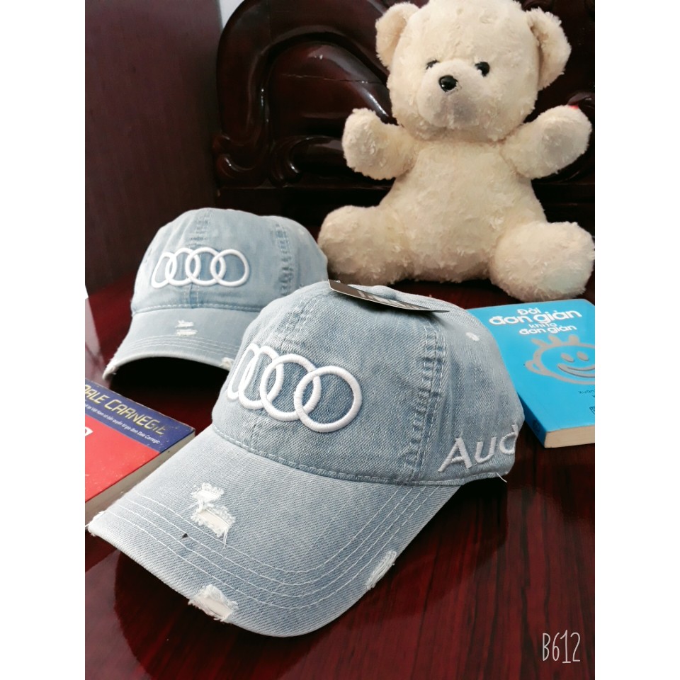 Mũ Lưỡi Trai Jean Thêu Logo Audi❤️Freeship❤️ Nón Lưỡi Trai Đẹp