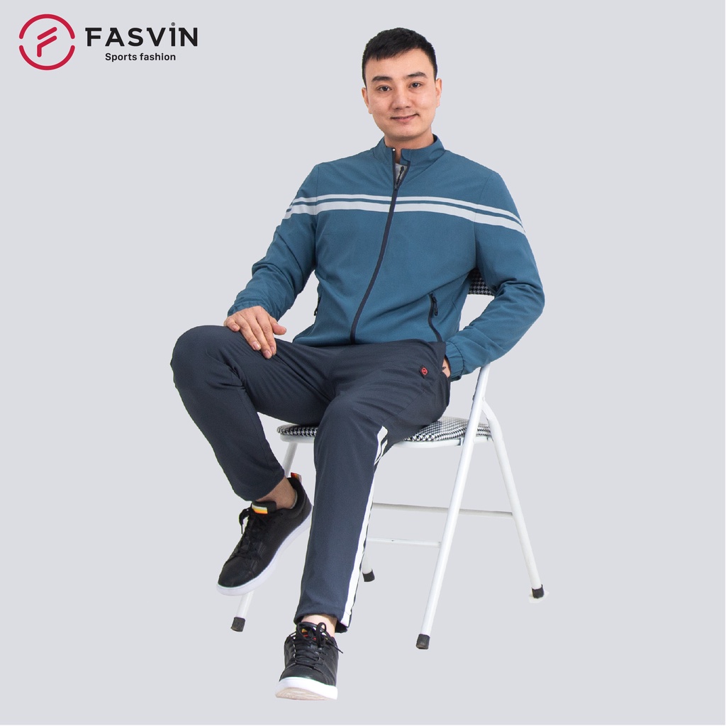 Bộ thể thao nam Fasvin BC20455.HN vải 02 lớp lót lưới chất gió chun mềm mại co giãn.