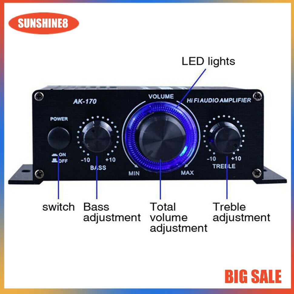 Bộ khuếch đại âm thanh AK170 mini 12V bằng hợp kim nhôm