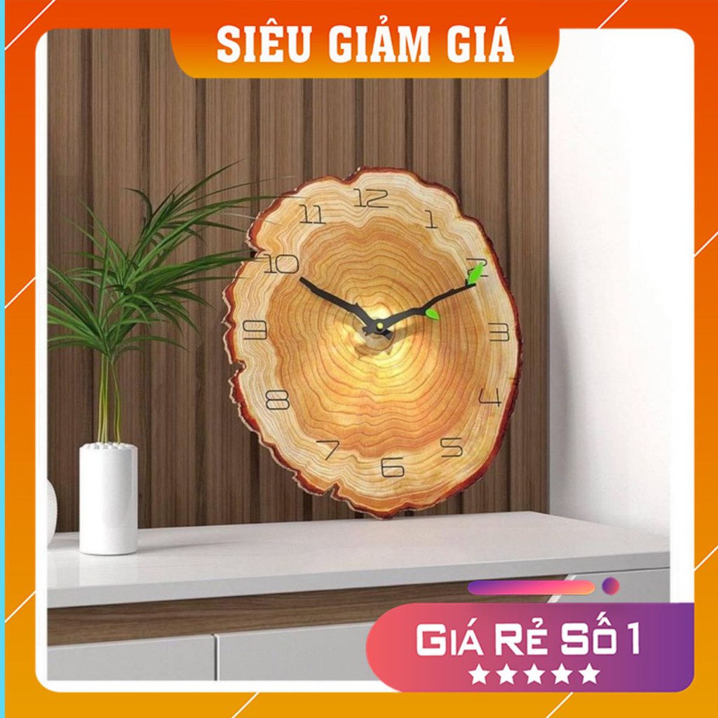 {PHỤ KIỆN DECOR} Đồng hồ treo tường giả gỗ