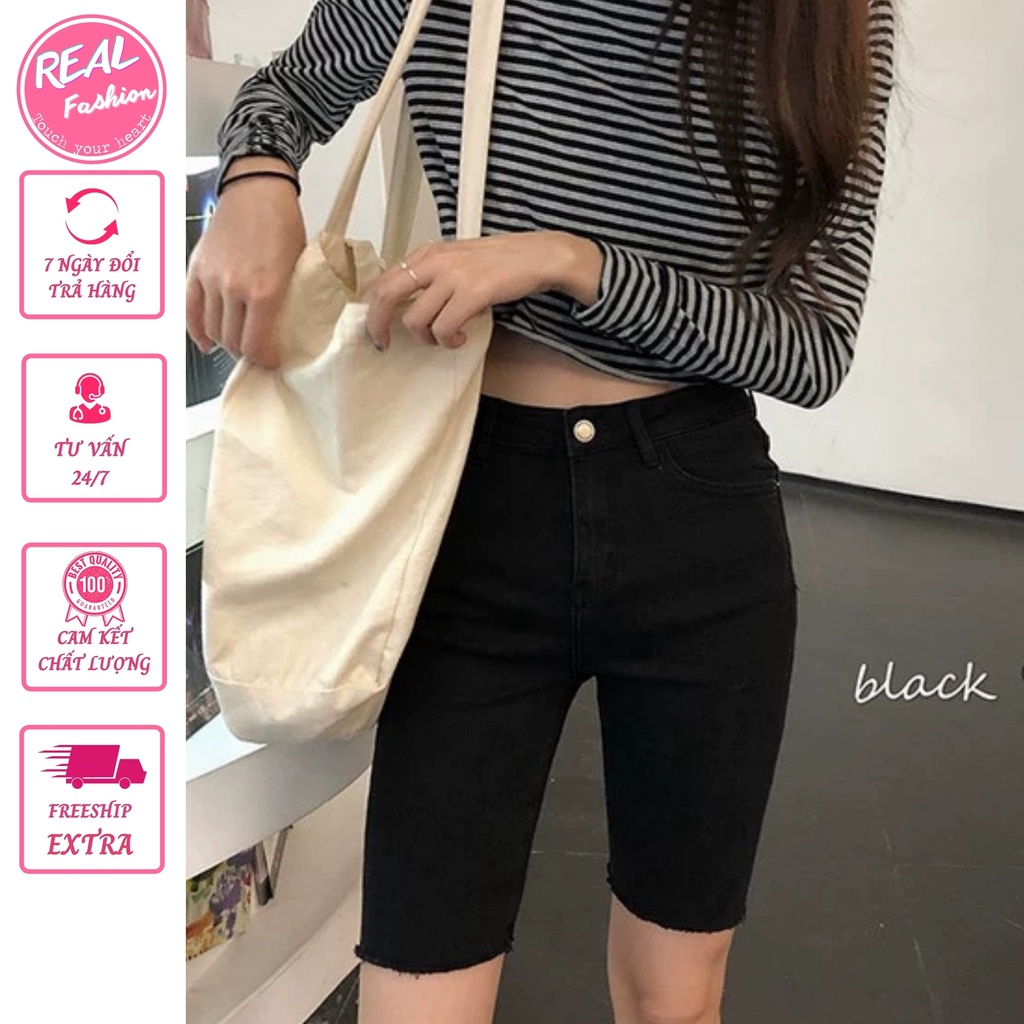 Quần Jean nữ ngố, cạp cao  siêu co giãn Real Fashion