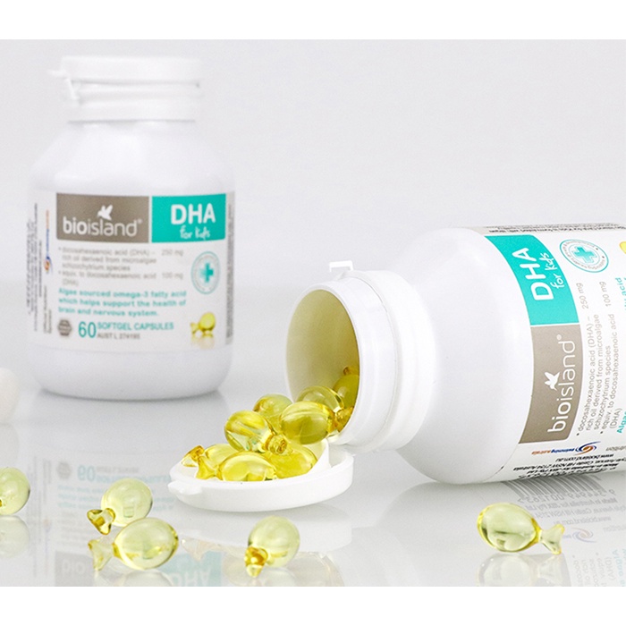 Viên uống bổ sung DHA cho bé Bioisland dha for kids 60 viên giúp phát triển trí não toàn diện của Úc