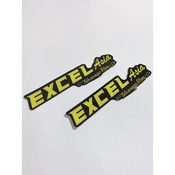 Tem phản quang chữ Excel Asia 11.5x2.7cm, dán trang trí xe máy laptop...