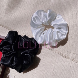 Scrunchies buộc tóc phi lụa cao cấp màu đen , trắng. cột tóc màu đen, cột tóc màu trắng