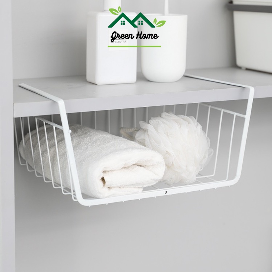 Giá đựng đồ bằng kim loại đa năng, Khay rổ đựng đồ gắn kẹp ngăn bàn, tủ trang trí phòng, tiện lợi