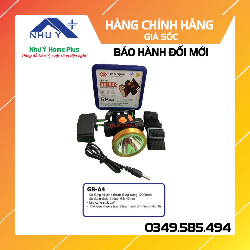 Đèn Pin Đội Đầu Siêu Sáng G8-A4 Pin Sạc - [CHÍNH HÃNG]