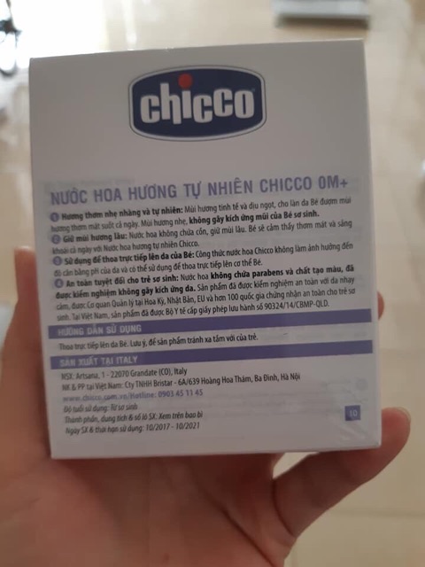 NƯỚC HOA CHICCO CHO BÉ CHÍNH HÃNG