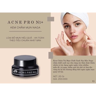 Kem chấm mụn NAGA ACNE PRO N1+