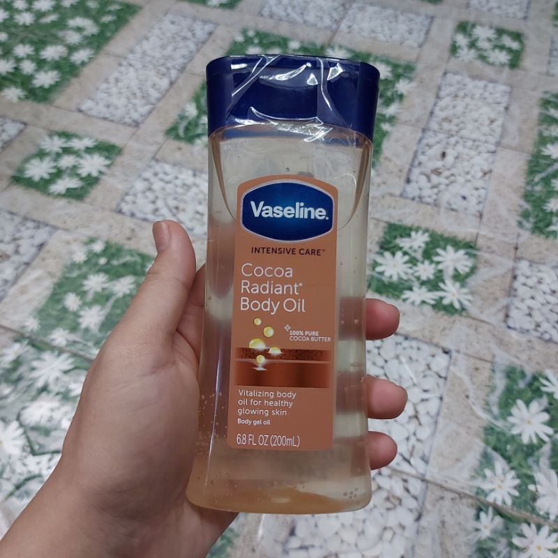 (MUA TẠI MỸ) Vaseline COCOA RADIANT BODY OIL 200ml
