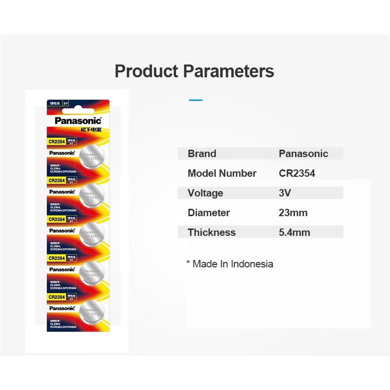 [CHÍNH HÃNG] Pin Panasonic CR2354 3V Lithium 2354 pin cảm biến áp suất lốp, chìa khóa ô tô, xe máy Made in Indonesia