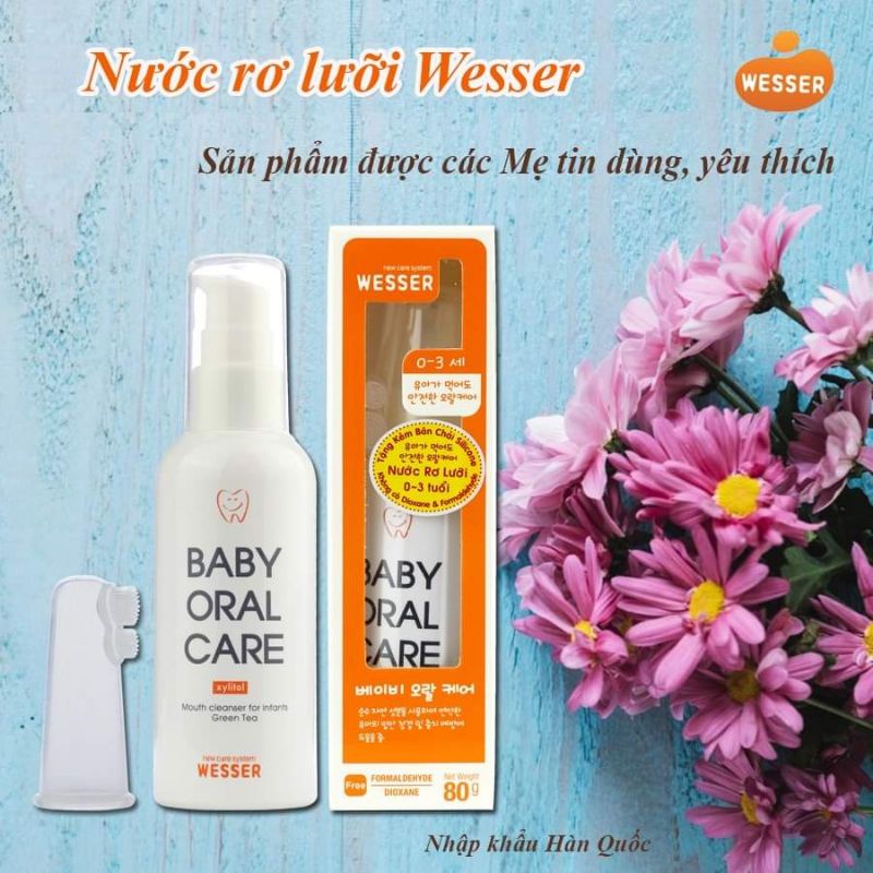 Nước rơ lưỡi wesser an toàn cho bé nhập khẩu Hàn Quốc