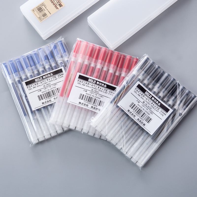 Bút gel dạng kim 0,5MM Muji của Nhật Bản bút nhỏ dạng kim