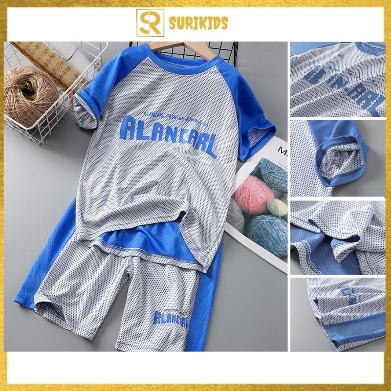 Đồ Bộ Bé Trai Size Đại - SURIKIDS - Bộ Thể Thao Cộc Tay Bé Trai 20-40kg, 5-12 Tuổi, Phối Màu Phong Cách Mới, BT10S