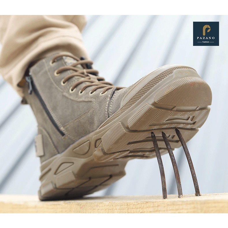 Giày Bảo Hộ Lao Động Jacky 586 Da Lộn Mũi Thép, Đế Chống Đinh, Đế Đúc Nguyên Khối Cao Cấp [Có Video Thực Tế] | BigBuy360 - bigbuy360.vn