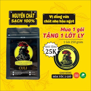 Cafe nguyên chất Culi, cà phê rang xay mộc nguyên hạt để chế phin ngon