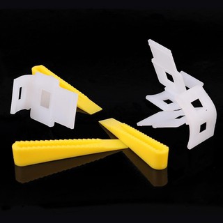 100 Sets Flooring Level Tile Leveling Spacer Construction Wedges Strap Clips